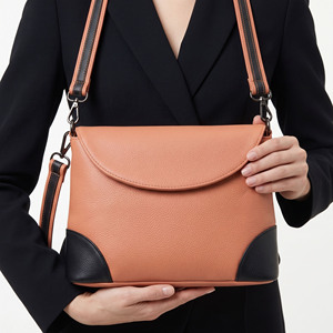 Female Leather Crossbody <b>Bag</b> for Outdoor Travel Women Front Zip Pocket Leather Sling <b>Bag</b> Girls Office Wear Leather Messenger <b>Bag</b> - Product Image 2