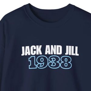 Sudadera de Cuello Redondo para Hombre Jack and Jill 1938, Sudadera con Gráfico Bordado Personalizado, Sudadera Informal, Suave y Cálida para Usar en la Calle - Product Image 4