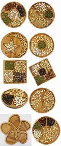 SOFIYA CRAFT Bandeja Redonda de Madera Moderna, Duradera y Ecológica con Dos Compartimentos, Pulida a Mano, para Servir Aperitivos en Fiestas - Product Image 5
