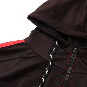 Mens Black Red Gradient Tracksuit Set Full <b>Zip</b> <b>Hooded</b> Sweatshirt Jogger Pants Athletic Sportswear Casual Two Piece Hoodie Set - Product Image 4