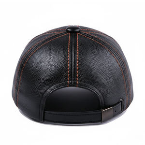 Casquette de baseball personnalisée de luxe, noire et marron bicolore, style sportif urbain - Product Image 4