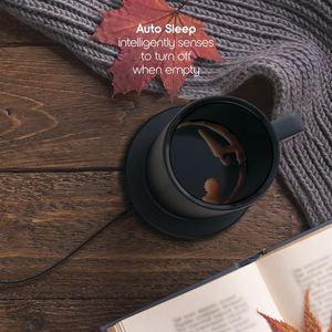 IonMug 12oz. Taza de café autocalentable de acero inoxidable con tapa, 3.5 x 3.5 x 5 pulgadas, base de carga para calentadores de jarras y tazas - Product Image 4