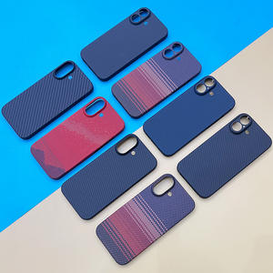Para IPhone17 Aramid Funda para teléfono móvil <span class=keywords><strong>Fibra</strong></span> de carbono ultrafina Funda protectora magnética para teléfono de carbono de aramida - Product Image 6