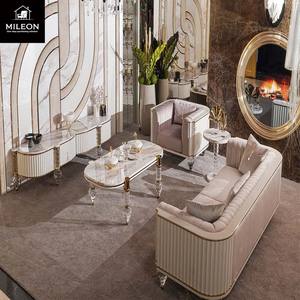 Set di divani in vera pelle di lusso <span class=keywords><strong>moderno</strong></span> Designer italiano per showroom di Hotel appartamenti e salotti personalizzati combinazione di divani - Product Image 1