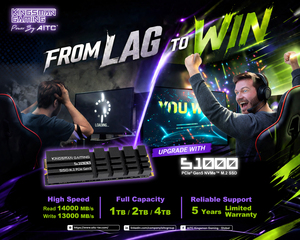 Kingsman Gaming S1000 SSD M.2 PCIe Gen5 4TB ฮาร์ดดิสก์แบบโซลิดสเตทภายในสำหรับคอมพิวเตอร์ตั้งโต๊ะ - Product Image 6