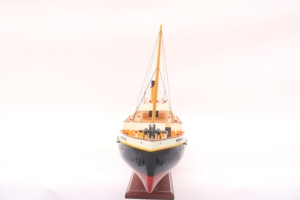 Modèle de yacht de luxe Karma Fushi en bois fait main - Maquette de croisière aux Maldives de 50 mètres de qualité supérieure pour la décoration de la maison ou du bureau - Product Image 3