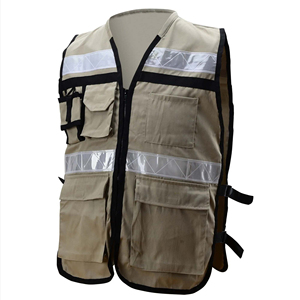 High Visibility Reflective Safety Vest for Motorcycles and <b>Road</b> Sanitation Workers Durable Polyester & Cotton Outdoor Workwear - Product Image 4