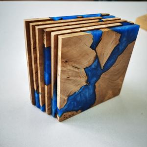 Posavasos de Resina Marina Personalizables, Posavasos de Resina de Arce de Alta Calidad, Posavasos de Resina y Madera, Gran Éxito de Ventas - Product Image 2