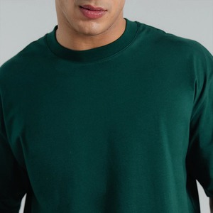 Camiseta unisex oversize de corte holgado con hombros caídos, color liso, manga corta, estilo casual, de algodón, para streetwear. - Product Image 5