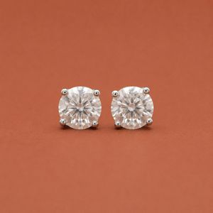Good Quality Moissanite Diamond S925 <b>Silver</b> <b>Stud</b> Earrings For women - Product Image 1