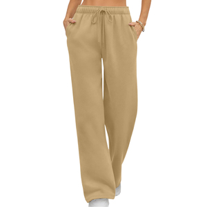 Pantalones Deportivos Acampanados para Mujer, Diseño Exclusivo, Cintura Ajustable con Cordón, Color Sólido, Cintura Media, para Invierno - Product Image 5
