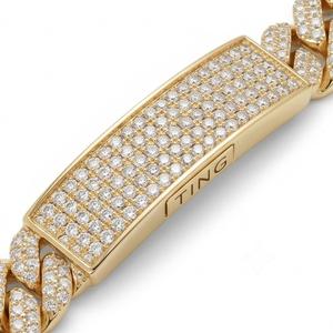 Bracelet à maillons en cristal doré pour homme DIVYORO - Product Image 3
