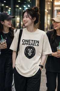 เสื้อยืดผู้หญิงฤดูร้อน สีกรมท่า ผ้าฝ้ายนุ่ม สวมใส่สบาย คอกลม ไหล่ตก แขนสั้น ระบายอากาศได้ดี คุณภาพสูง ปรับแต่งได้ ทรงหลวม - Product Image 4