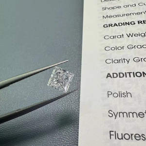 เพชรหลวมทรงปรินเซสคัท สีขาว D น้ำหนัก 1.15 กะรัต/1.16 กะรัต คุณภาพ VVS ผลิตด้วยวิธี CVD ขายส่ง พร้อมใบรับรอง IGI สำหรับทำเครื่องประดับ - Product Image 3