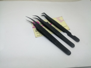 Latest Design Handle Black Plasma Eyelash Tweezers Stainless Steel Custom Logo Customize Tip Lash Extension Tweezers In Pakista - Product Image 6