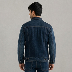 Vestes en jean pour hommes sur mesure OEM, coupe oversize, manches longues, boutonnées, de haute qualité avec poches, grandes tailles 2026 - Product Image 2