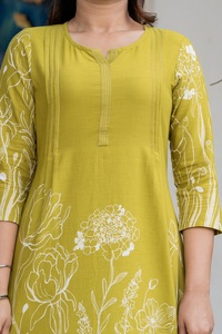 Women Black Printed Co-Ord Set Cotton Kurta & Pants 2 Piece Casual Outfit - Product Image 5