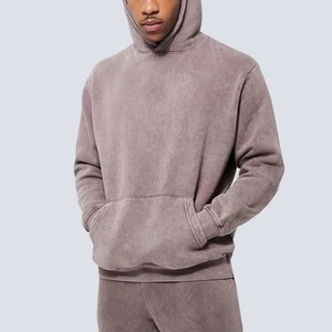Ensemble de survêtement à capuche pour homme, couleur unie, sweat-shirt et pantalon décontractés, respirant, en coton, pour l'automne, coupe classique - Product Image 6
