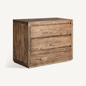 Modern <b>Rustic</b> Wooden Chest of Drawers Solid Teak Storage <b>Cabinet</b> for Luxury Bedroom Interior Furniture - Product Image 3