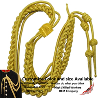 Aiguillette d'épaule en Mylar doré bleu marine