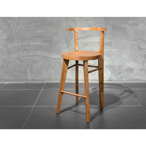 Taburete de Bar Gin en Madera de Teca Maciza para Isla de Cocina y Hotel - Product Image 5