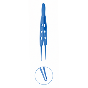 เครื่องมือผ่าตัดตาแบบคีมจับเนื้อเยื่อ Blue Titanium Bishop Harmon Iris Forceps สำหรับการจับเนื้อเยื่ออย่างแม่นยำในห้องผ่าตัด - Product Image 6