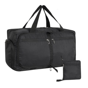 Bolsa de Viaje de Primera Calidad con Logotipo Personalizado, Gran Capacidad de Almacenamiento, Costuras Resistentes, Bolsa de Viaje Negra - Product Image 1