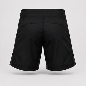 Pantalones Cortos de Artes Marciales Mixtas OEM Negros de Secado Rápido, Absorción de Humedad, Corte Regular, Logotipo Impreso en la Parte Delantera, Unisex para Adultos, Poliéster/Algodón - Product Image 3