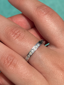 Bague Classique SV JEWELS Eternity Band avec Diamants Créés en Laboratoire, Sertissage Pavé, Plaqué Rhodium, Argent 925, Style Hip Hop, Certifiée IGI, pour Mariage - Product Image 5