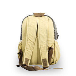 Mochila bohemia de algodón de cáñamo del Himalaya hecha a mano de Nepal, diseño de hueso de pescado Multicolor, cremallera, verano, invierno, precio al por mayor de fábrica - Product Image 5