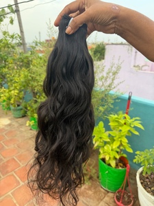 Cheveux humains bruts d'Inde du Sud, vierges non traités, naturels, ondulés profonds, fournisseurs de cheveux ondulés, cheveux humains bruts alignés sur les cuticules provenant des temples - Product Image 5