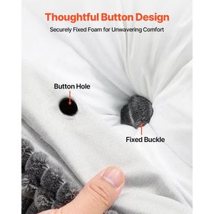 Cuscino per Testiera King Size con 2 Tasche Laterali e 2 Poggiatesta, Lavabile in Flanella, Cuscino da Lettura e Poggiatesta - Product Image 5