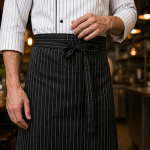 Ensemble d'uniformes de chef personnalisés, kit de vêtements de travail de cuisine, polyester et coton respirant, anti-boulochage, uniforme de restaurant - Product Image 5