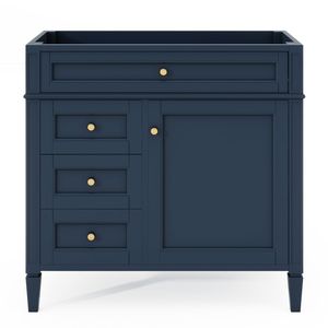 Mobile Bagno Moderno da 36 Pollici Senza Piano, Struttura in Legno Massello con 2 Cassetti a Ribalta e 2 Cassetti Standard - Product Image 2