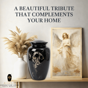 โกศบรรจุอัฐิสัตว์เลี้ยงสำหรับสุนัข ปรับแต่งสีได้ สำหรับอัฐิผู้ใหญ่  วัสดุอะลูมิเนียมเคลือบเงา ขนาด 220 คิวบิกอินช์ เป็นมิตรกับสิ่งแวดล้อม ทนทาน สมจริง - Product Image 4