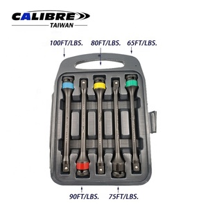 TAIWAN CALIBRE 10pc 1/2" Drive Impact <b>Torque</b> Limiting Extension Bar Tool <b>Set</b> with 65 to 150 ft-lb <b>Torque</b> Sticks - Product Image 3