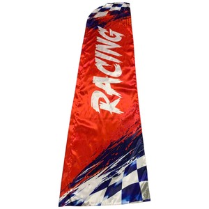 Drapeau promotionnel rectangulaire Shepherd's Bush pour team building, en polyester rouge imprimé numériquement, avec mât en aluminium durable - Product Image 6