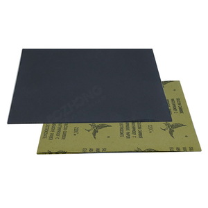 Hoja de papel de <span class=keywords><strong>lija</strong></span> de carburo de silicio negro Papel de <span class=keywords><strong>lija</strong></span> húmedo seco para jeans DIY - Product Image 2