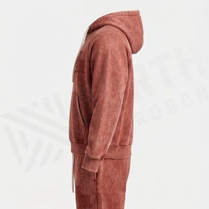 Latest Design Plus Size Breathable Fitted Pullover Hooded Jogger Acid Wash <b>Tracksuit</b> Winter Summer Fleece Fabric Printed - Product Image 3
