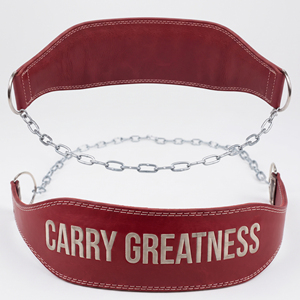 Ceinture de dips en cuir rembourrée réglable avec chaîne pour exercices de musculation avec son propre poids, unisexe, 6 mm - Product Image 6