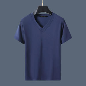 New Design T-shirts Short Sleeve Men V-Collar T-Shirt Plain Men's T-shirts - Product Image 2