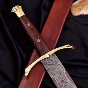 Espada Vikinga de Cobre Damasco Hecha a Mano – Espada Medieval Forjada a Mano para Exhibición, Regalo para Colgar en la Pared, Regalo para Boda, Espada de Cumpleaños - Product Image 2