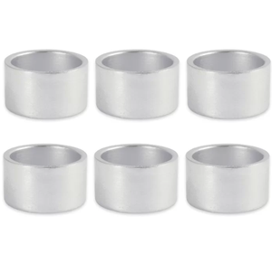 Anneaux de serviette décoratifs en aluminium argenté, style simple, faits à la main, creux, pour la restauration et la vaisselle de table - Product Image 3