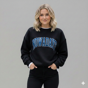 Sudadera de cuello alto extragrande para mujer, con logo frontal, 100% algodón, forro polar cálido, color liso, ecológica, casual y elegante. - Product Image 4