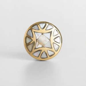 Brass Round Cabinet <b>Knob</b> with Mother of Pearl Inlay Modern Design <b>for</b> Kitchen <b>Dresser</b> Drawer Wardrobe <b>knobs</b> handle Usage - Product Image 2