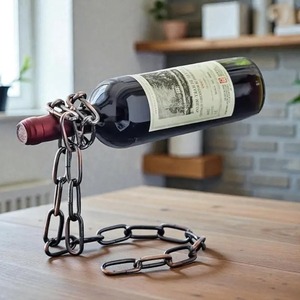 Elegante Botellero de Metal, Moderno Soporte de Exhibición y Almacenamiento para Mesa - Product Image 3