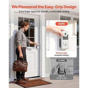 Serratura Elettronica Senza Chiave con Codici Utente Personalizzabili, Design Ergonomico, Chiusura Automatica per Porte in Legno - Product Image 3