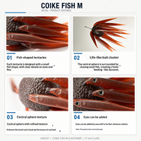 Leurre de pêche réaliste en plastique souple, appât en forme d'ormeau marin avec tentacules ressemblant à des poissons, 10,5 cm, 8,8 g