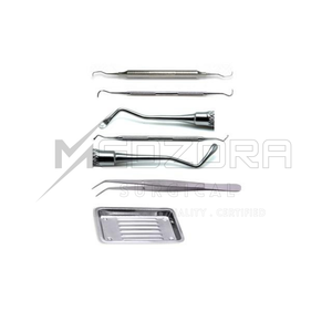 MEDZORA SURGICAL Kit chirurgical dentaire manuel réutilisable de 9 pièces de qualité allemande, ensemble d'instruments certifiés CE Classe I pour l'hygiène buccale - Product Image 2