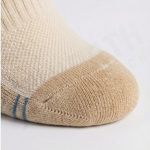 Crew <b>Socks</b> Solid Beige Ribbed Knitted Cotton Breathable Daily Wear Adult Spring Casual <b>Socks</b> - Product Image 6